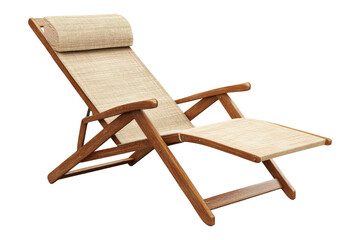 Relaxing on a beach chair coastal area lifestyle scene