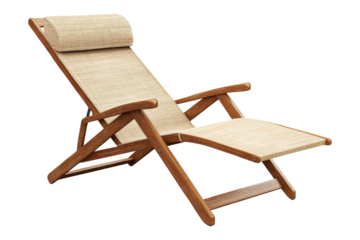 Relaxing on a beach chair coastal area lifestyle scene