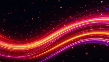 Obraz premium Abstract Red Orange Purple Light Trails And Sparkles