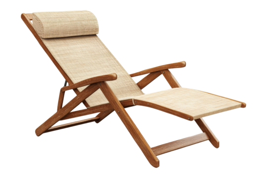 Relaxing on a beach chair coastal area lifestyle scene