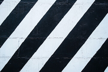 Fototapeta premium Minimalistic black and white striped pattern creating a bold backdrop