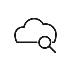 Cloud search data icon design