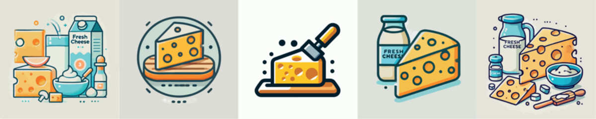 Cut cheese vector image