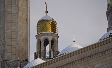 The dome and minarets of the mosque.