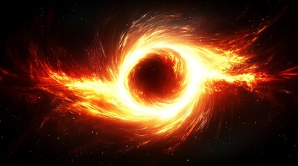 Obraz premium Fiery Cosmic Vortex A Celestial Inferno