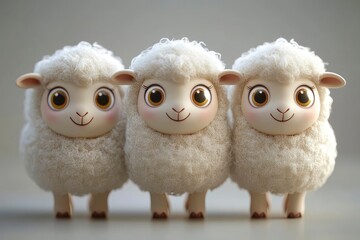3d sheep character design. Suitable for Ramadan, Eid al fitr and Eid al Adha decoration. 