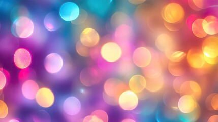 Fototapeta premium Colorful Bokeh Background with Soft Lights and Vibrant Tones