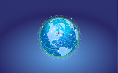 Earth Day globe with map
