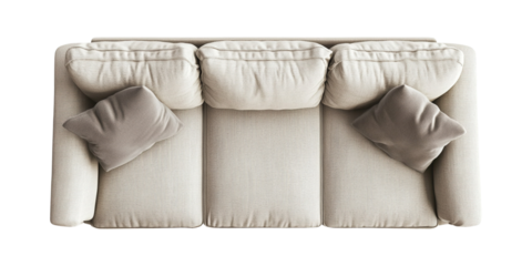Modern Beige Sofa from Above
