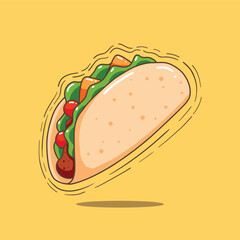 Stylish taco vector design illustration