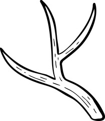 hand drawn vector illustration of tree branch.