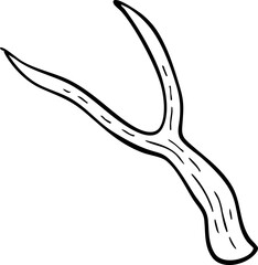 hand drawn vector illustration of tree branch.