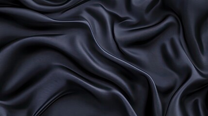 Fototapeta premium Elegant Black Fabric Texture Showing Softness and Smoothness