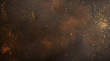 A brown background with a lot of gold dust sprinkled on it