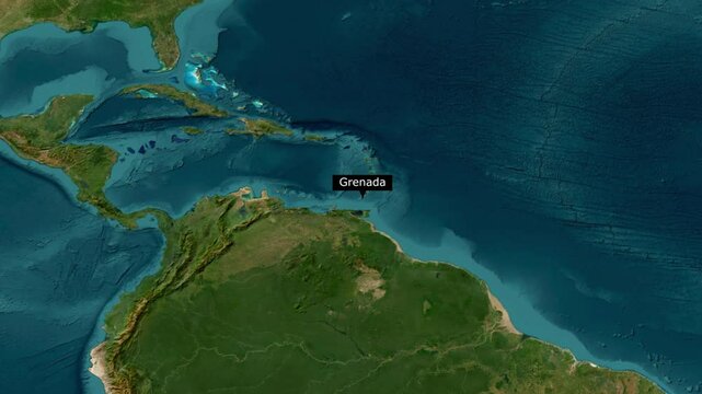 Grenada Map Zooming In. Exploring the Details of the Grenada Map
