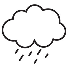 rainy cloud weather icon