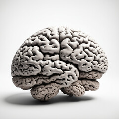 isolated brain made of cement