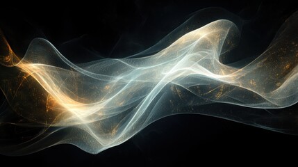 fractal tetragrammaton white lines, seamless pattern, abnormality, movement, blurred architecture lines, black background,