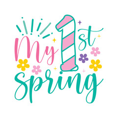 My first spring saying design