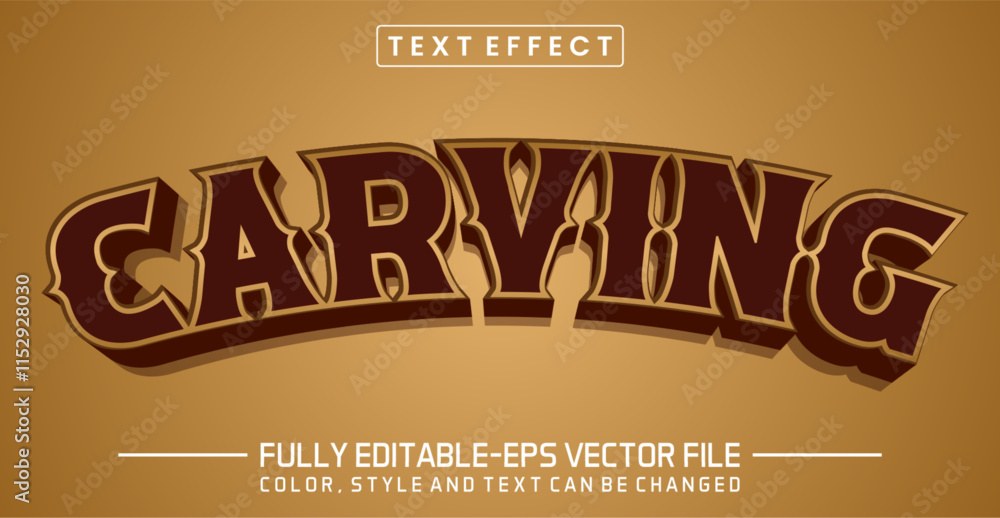 Poster carving font text effect editable