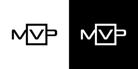 Mvp Logo Design Abstract Monogram Simple Vector