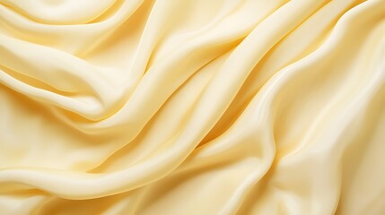 Fototapeta premium A long, flowing piece of yellow fabric