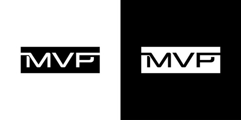 Mvp Logo Design Abstract Monogram Simple Vector