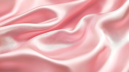 Obraz premium A pink fabric with a wave pattern
