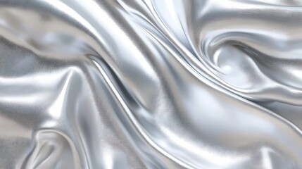 Fototapeta premium A silver fabric with a wave pattern