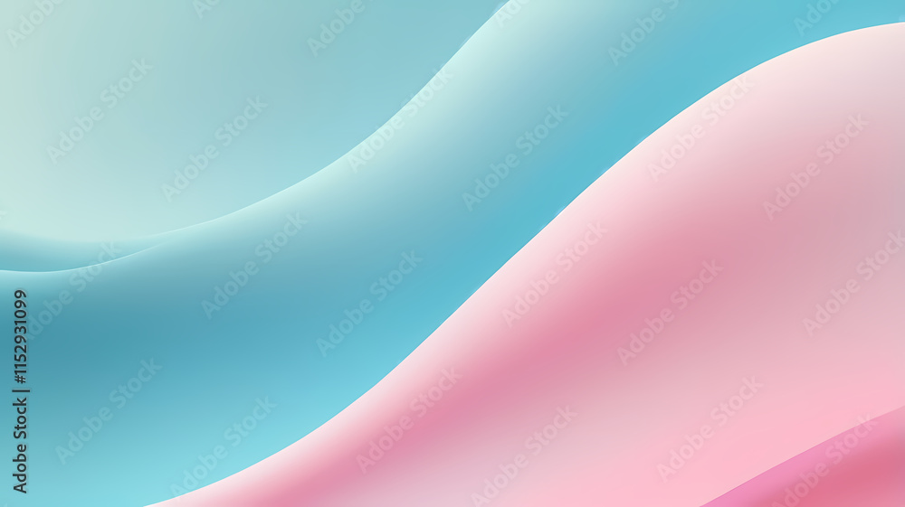 Poster abstract pastel waves: a smooth and calming abstract background featuring soft, flowing waves in pas