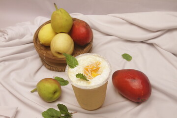 healthy breakfast with fruits and juice