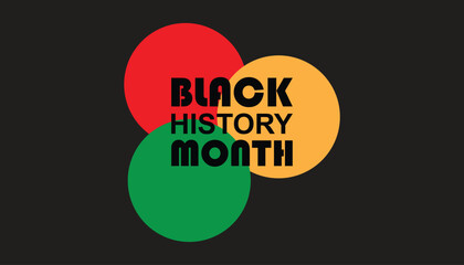 Black History Month creative concept design. Vector template for banner, greeting card, poster, prints, social media, flyer ,with background.