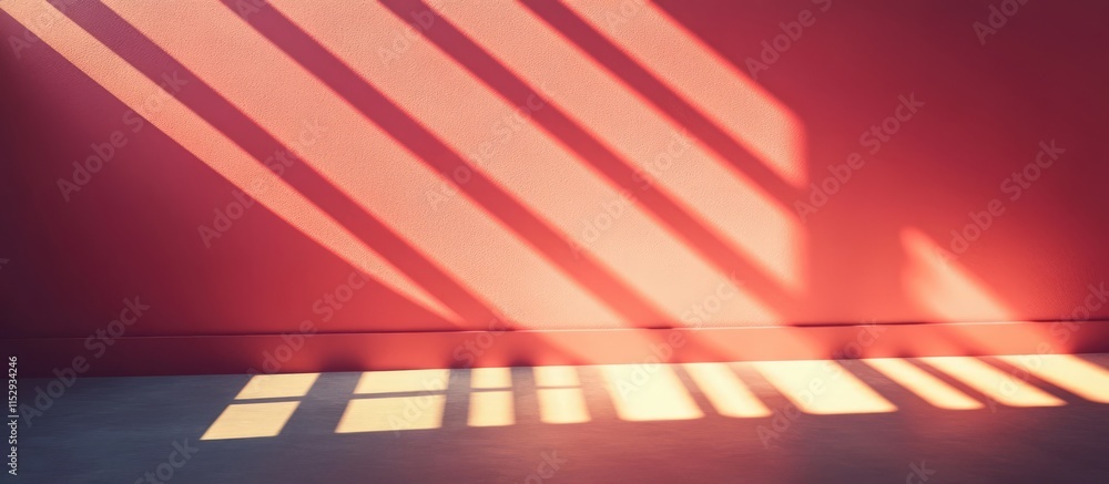 Poster minimalistic abstract background showcasing light and shadow patterns on a wall perfect for creative