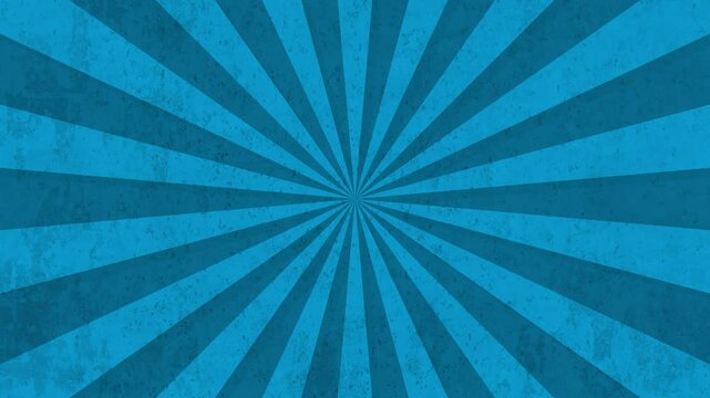 blue background sunburst radial animation vertical footage retro video