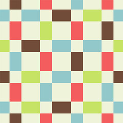 Stripe, checkered, plaid seamless pattern, colorful background print. Ornate vector stripe lines fabric.