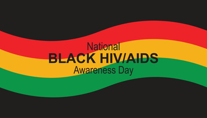 National Black HIV AIDS Awareness Day creative concept design. Vector template for banner, greeting card, poster, prints, social media, flyer ,with background.