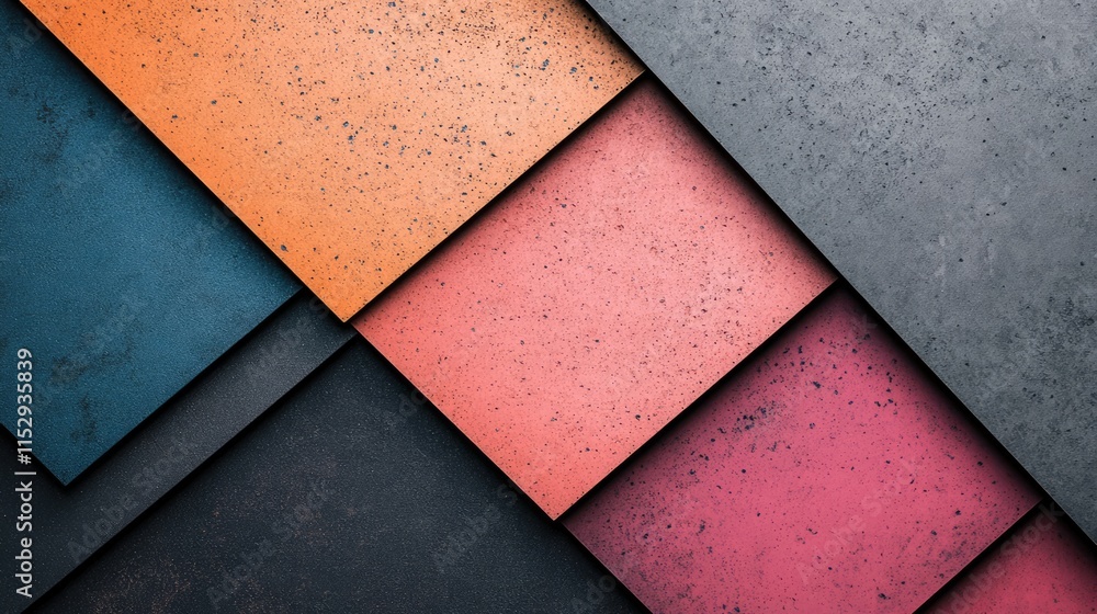 Aufkleber colorful textured backgrounds featuring geometric shapes ideal for graphic design and creative proje