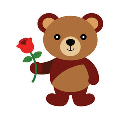 teddy bear with flower
