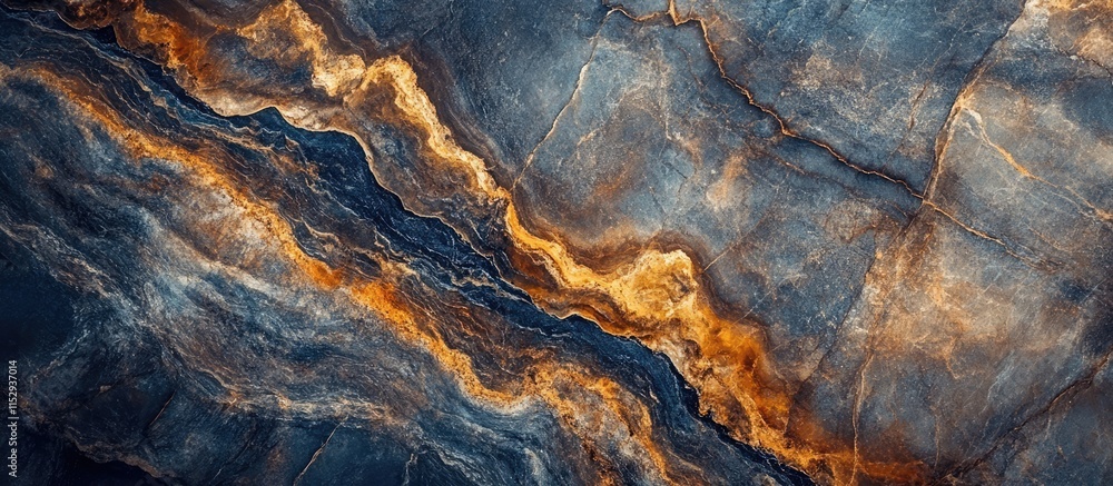 Poster elegant blue and gold natural marble stone texture for interior design and architecture use showcasi