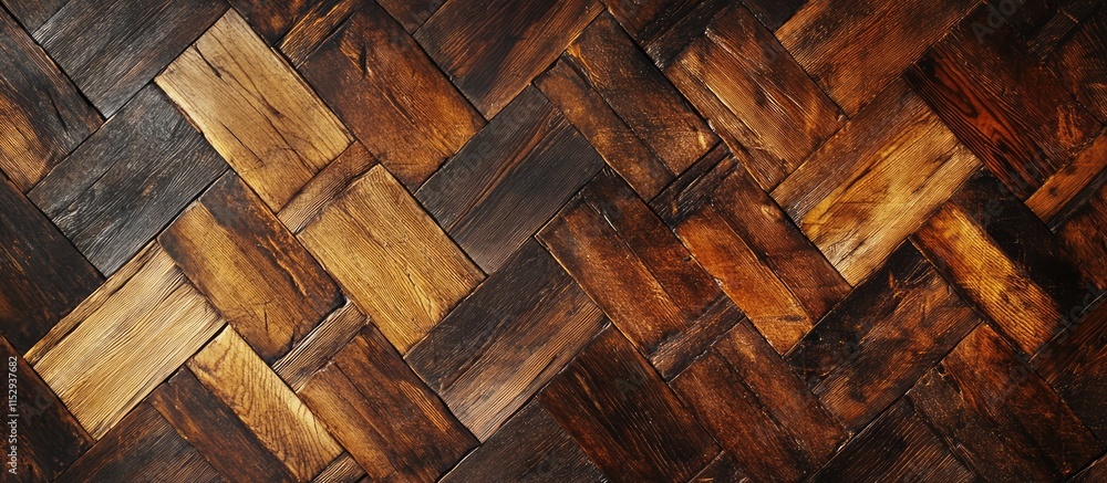 Poster wood parquet flooring texture with intricate grain patterns suitable for design projects and contemp