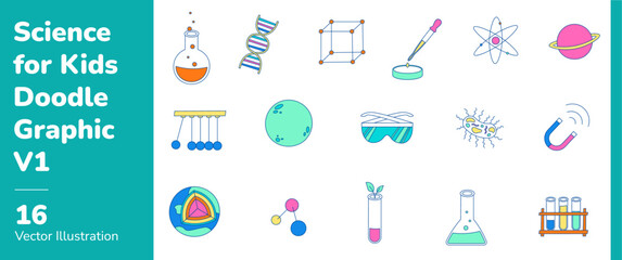 Science for Kids Doodle Graphic 1