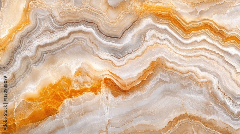 Poster natural stone texture with warm orange and cream swirls ideal for backgrounds in design and architec