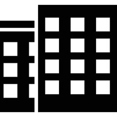 Fototapeta premium Simple vector icon high-rise building