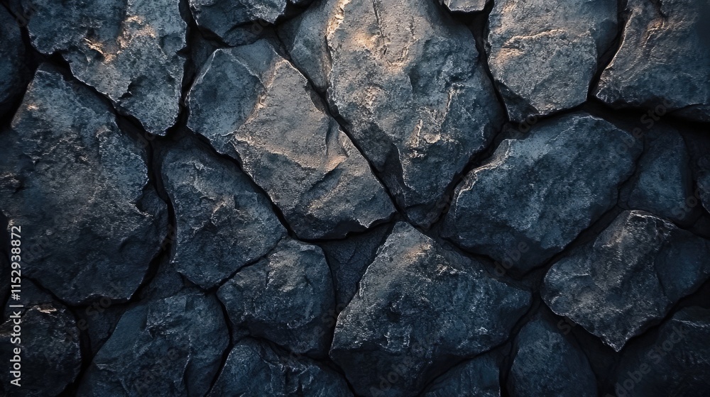 Poster textured natural stone wall background featuring dark hues and uneven surfaces for versatile design 