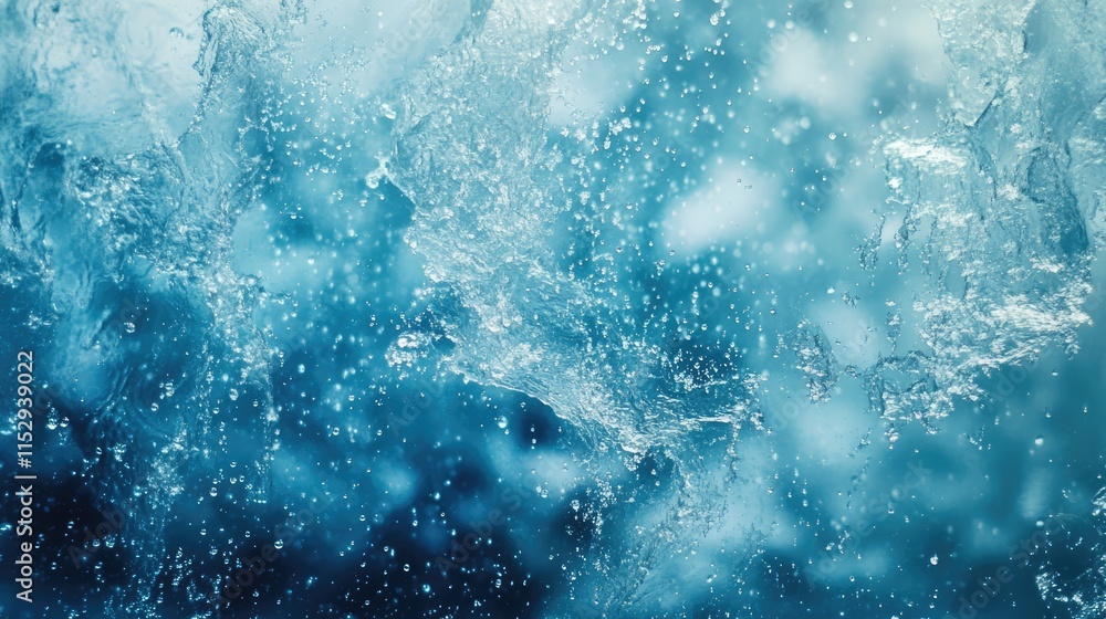 Poster abstract water drop patterns on a glass surface showcasing condensation and droplets flowing in a tr