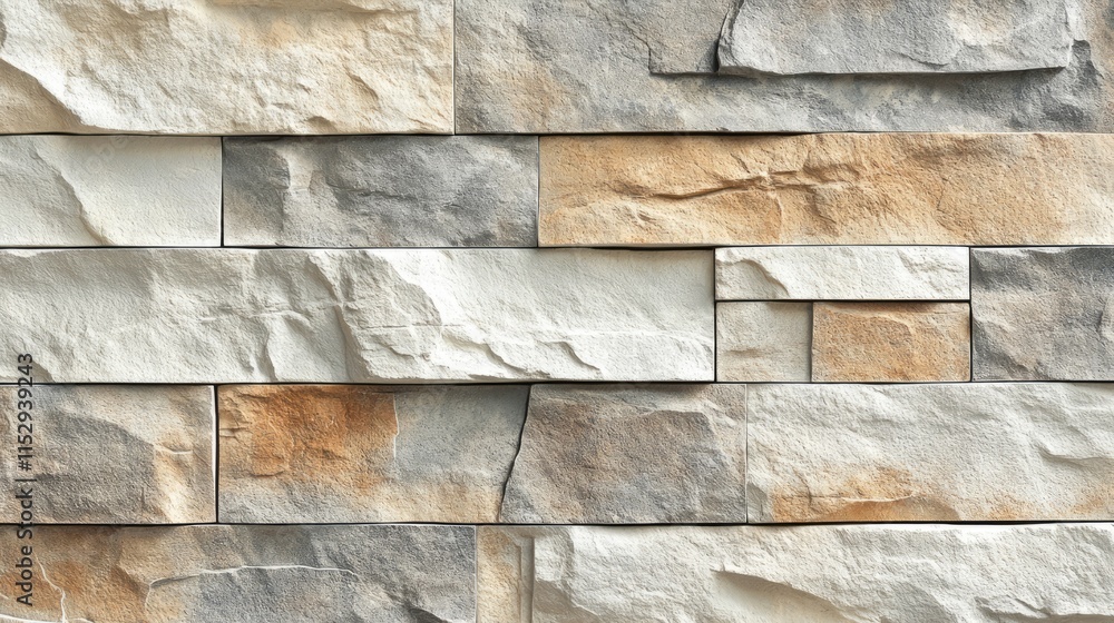 Poster textured natural stone wall surface with varying shades and layers creating a rustic and organic bac