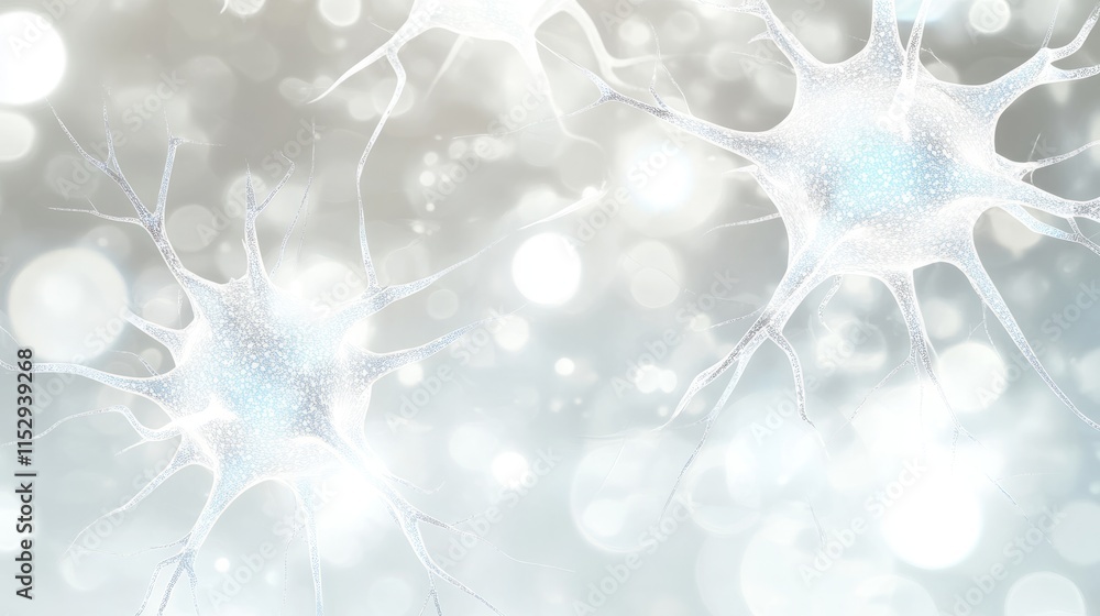 Aufkleber microscopic view of neural network connections in the brain