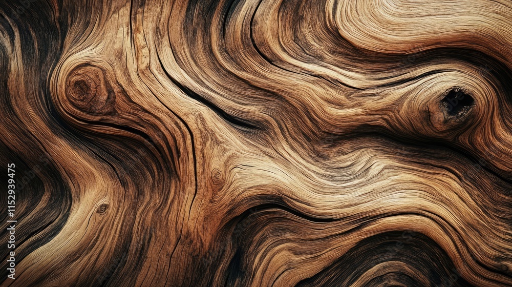 Poster unique abstract natural wood texture with flowing grain patterns ideal for backgrounds and design pr