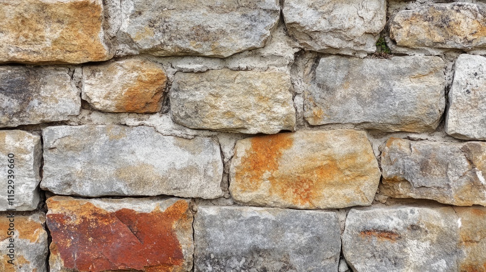 Poster textured natural stone wall surface with rust patterns and earthy tones for background and design el
