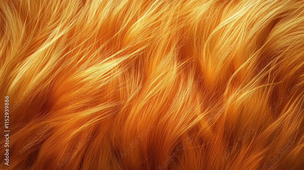 Poster soft golden fur texture with flowing strands creating a warm and inviting natural background suitabl